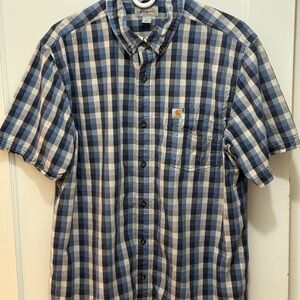 Carhartt Rugged Flex Men's Navy and White Checkered Shirt